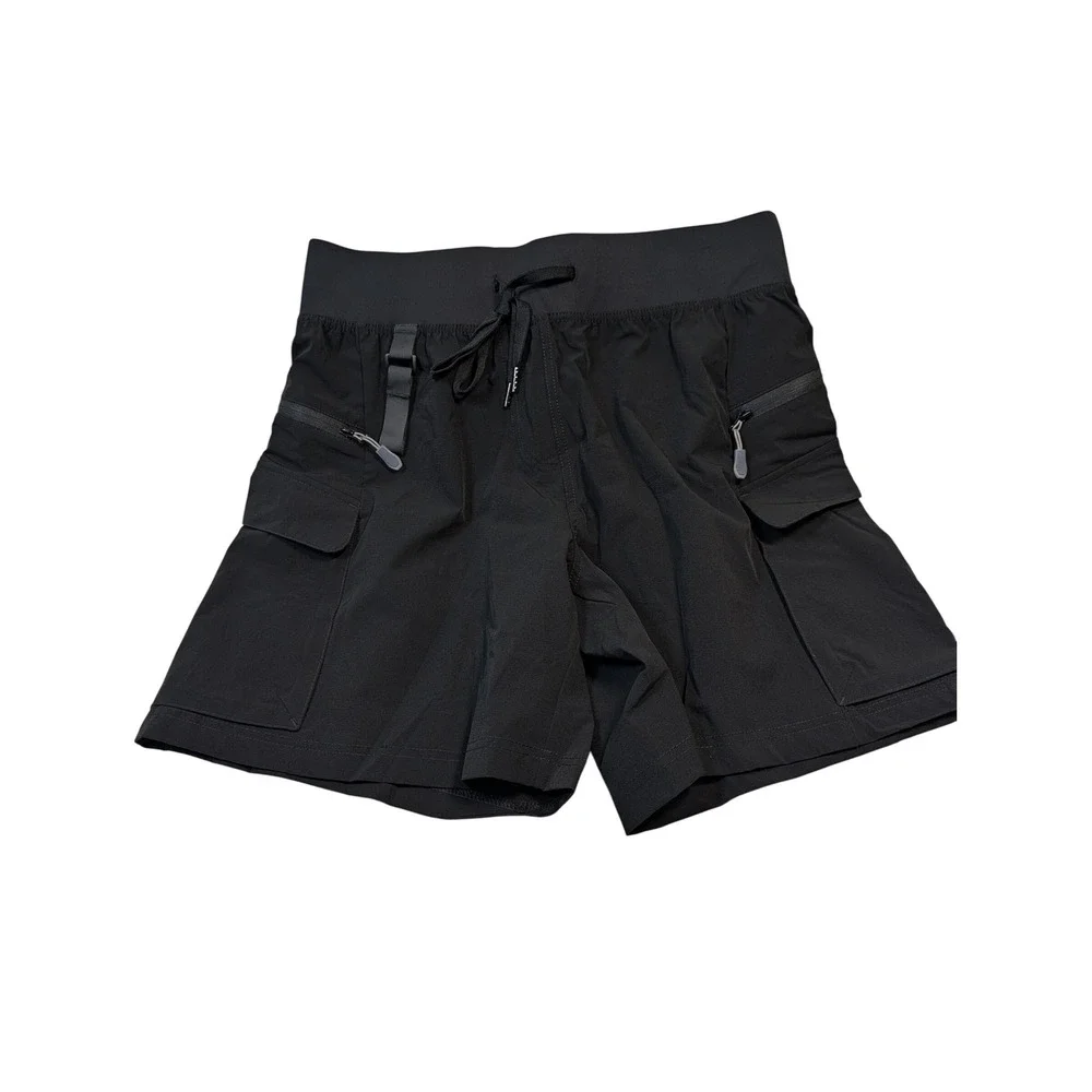 Live Your Greatness Women Cargo Hiking Shorts L Black